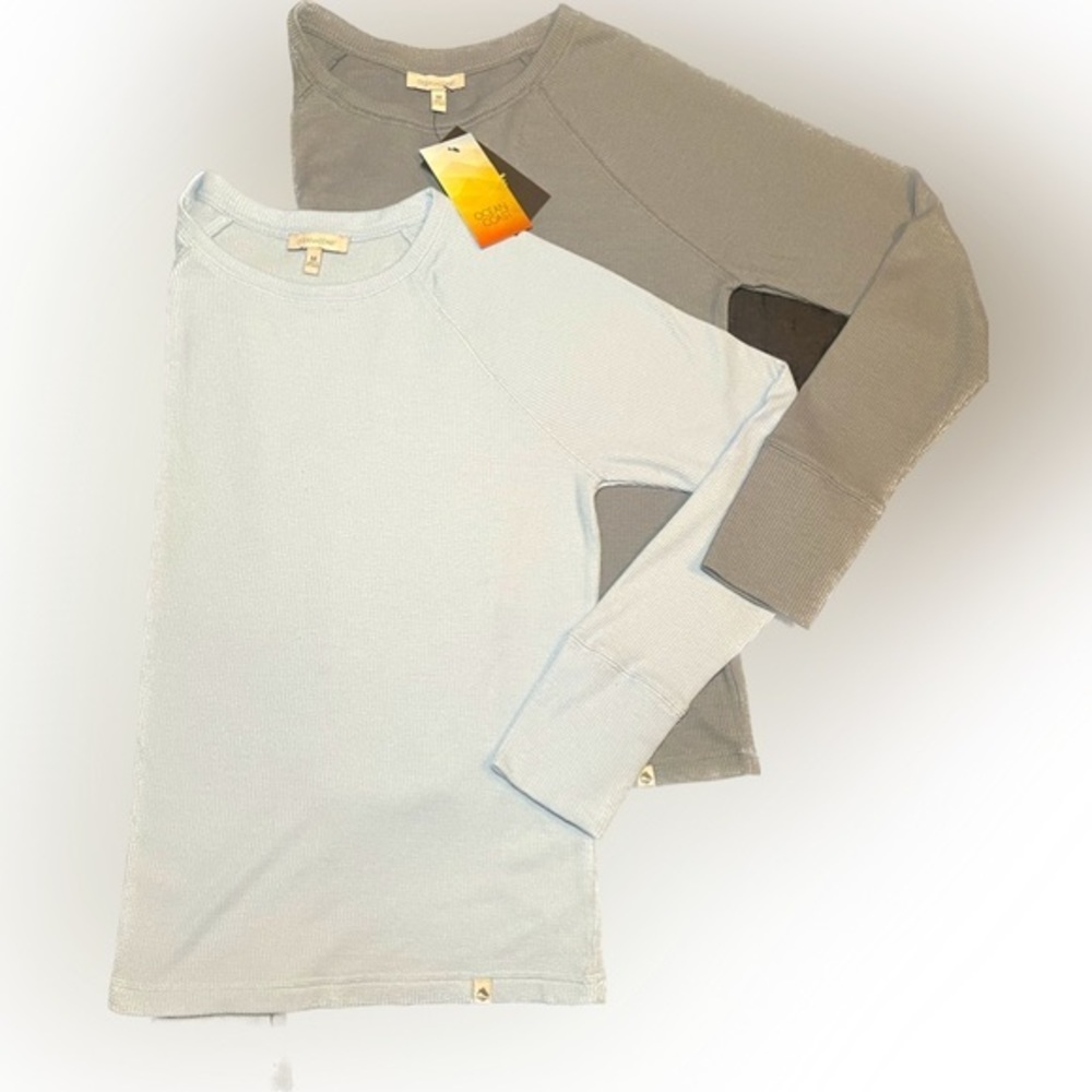 Ocean + Coast Casual Thermal Waffle Knit Top PACK OF TWO